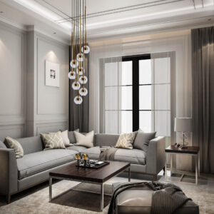 لوستر آویز مدرن گلس اسفریکال